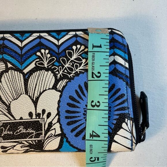 Vera Bradley Leather Blue Bayou All in One Wallet Zipper - Picture 8 of 11